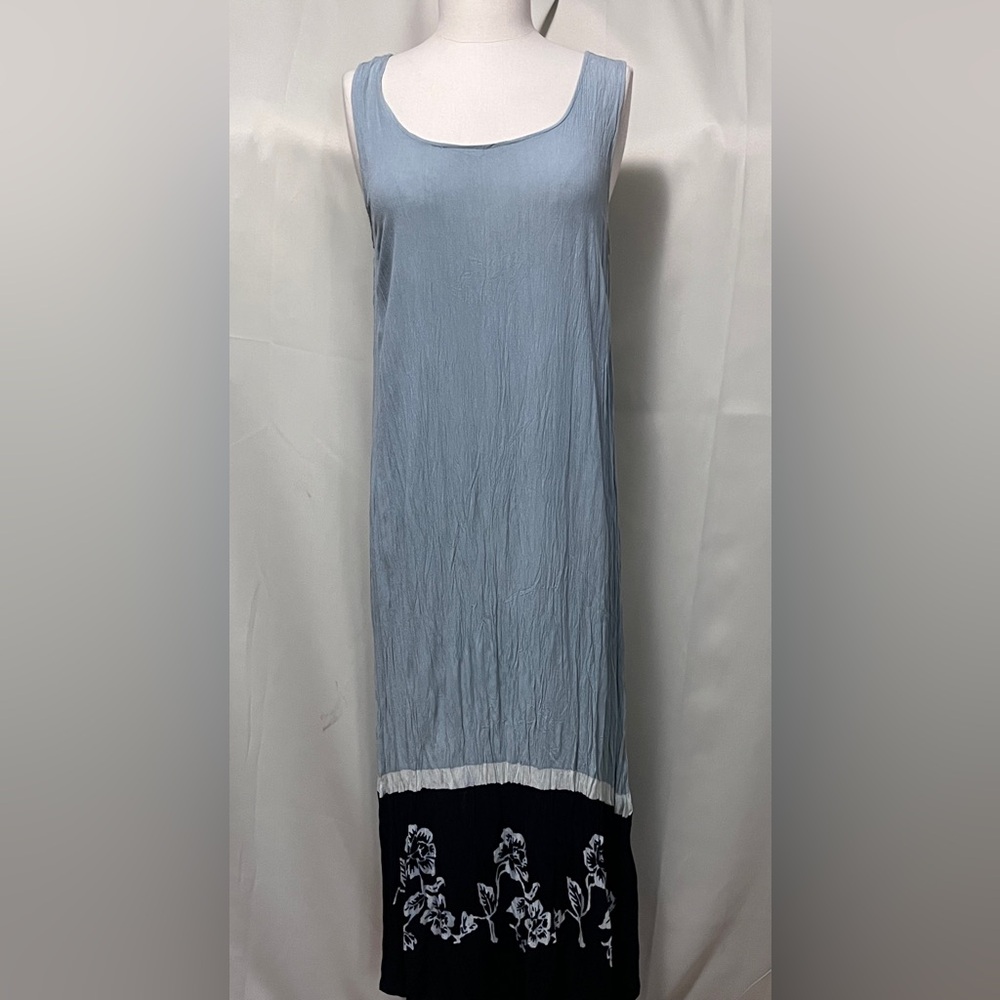 Pineapple Moon Vintage Blue-Gray & Midnight Blue Beach Cover-Up